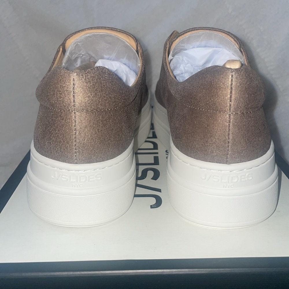 NWT J/SLIDES NOEL Bronze Brush Suede Sneaker - Picture 10 of 15